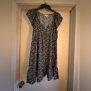 Nine Britton Black and White Floral Mini Dress Size Medium